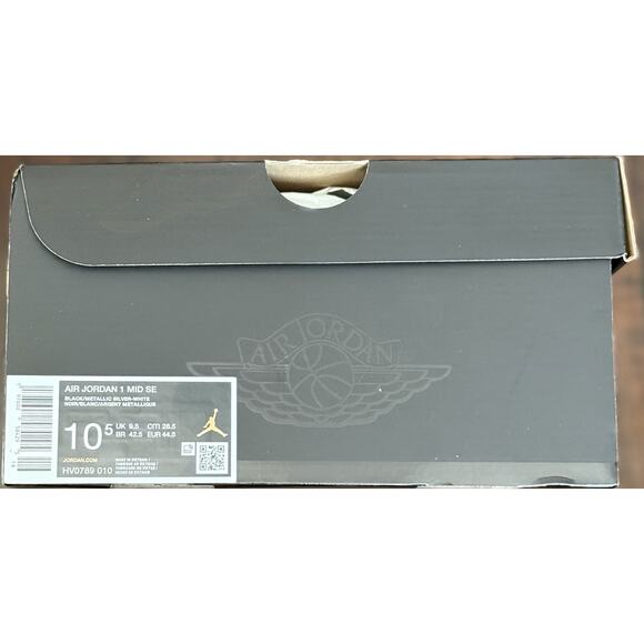NEW Nike Air Jordan 1 Mid SE Black Silver White HV0789-010 Men’s Size Multi